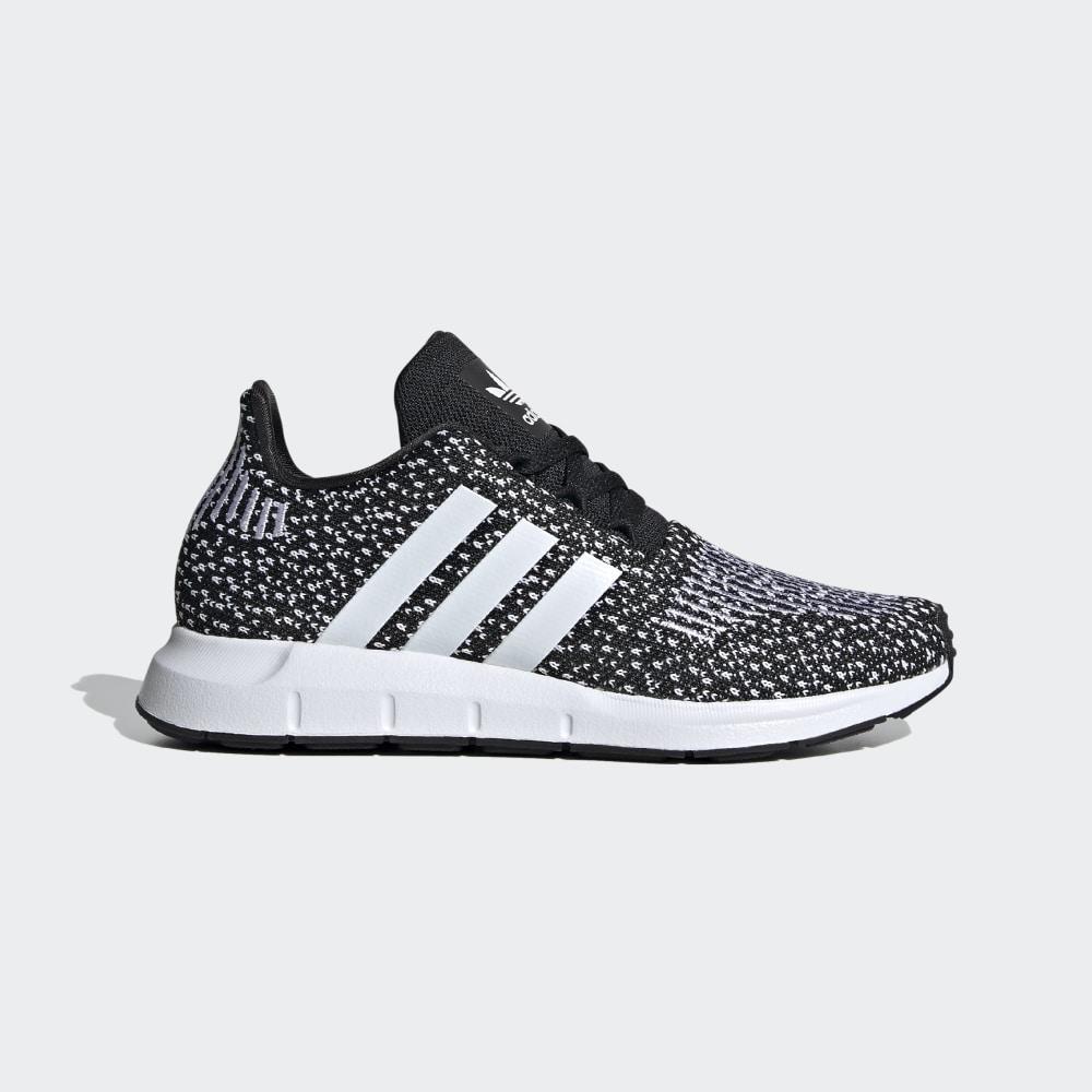 Adidas Boys' Swift Run Originals Shoes Black/White Ireland EF5938